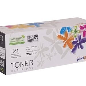 pixiprint 85a black toner cartridge (stmc certified, iso9001 & iso14001 compliant) ce285a for use in hp